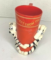 Greatest Show On Earth Hard Plastic Tumbler Cup Zebras 6.75 in tall  - £10.06 GBP