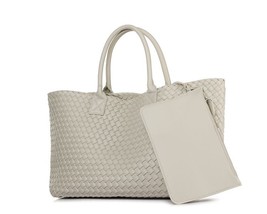 New Woven Handbags Imitation Sheepskin Star Shoulder Bag Large Capacity Bucket B - £77.22 GBP