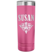 Susan v01 - 22oz Insulated Skinny Tumbler Personalized Name - Pink - £25.94 GBP