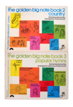 The Golden Big Note Book Lot of 2 Books Country &amp; Hymns Arranged by Moni... - £10.65 GBP