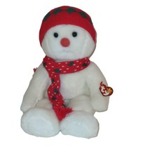 Ty Beanie Buddy Plush Snowboy Snowman Retired Stuffed Animal Toy 1999 15" - £7.35 GBP