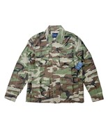Lucky Brand Mens Green Camo Slub Twill Lightweight Military Style Jacket - €50,56 EUR