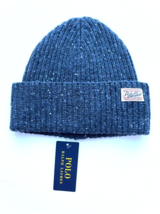 Polo Ralph Lauren Cuff Rib Beanie Knit Hat Blue ( O/S ) - £86.70 GBP
