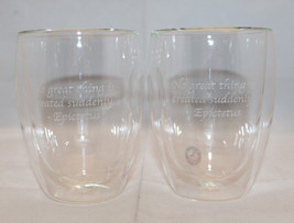 Bodum Pavina Double Wall Glass Coffee Tea Mug Cup Clear 12oz 350ml Set o... - £33.99 GBP