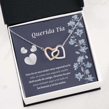 Latina Spanish Aunt Necklace Card Gift | Collar Para Tía | Pretty Heart Pendant - £39.92 GBP+