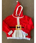 Santa Clause Zip Up Hoodie Size 3X - $1,515.84 MXN
