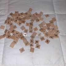  Scrabble Tiles Replacement Pieces Complete Set Of 100 Bag 1976 Wood Letters - £8.60 GBP