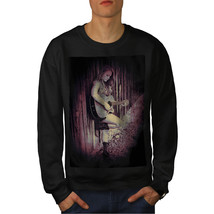 Wellcoda Country Girl Guitar Mens Sweatshirt, Country Casual Pullover Jumper - £23.72 GBP+