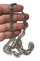 sterling silver925 Rombo Curb necklace chain 32.7grams 24” Long 8mm Wide - £99.91 GBP
