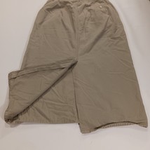 Pendleton Original Women's Beige/Khaki Cotton Rear Slit Denim Skirt Size 12 image 13