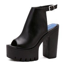 comemore Hot Sale European Women Summer Shoes Slingba High Heels Sandals Platfor - £30.86 GBP