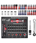 37-Pc Impact Screwdriver Bit &amp; Socket Set w/ Mini Ratchet + Bit Extensio... - €22,04 EUR
