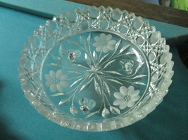Footed Glass Bowl Flowers Saw Border 4 X 8 [GL4] - $1,397.87 MXN