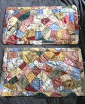 Crazy Quilt patchwork king pillow cover sham set stunning hand stitch toile - $3,218.70 MXN Crazy Quilt patchwork king pillow cover sham set stunning hand stitch toile - $3,218.70 MXN