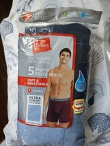 Hanes Ultimate Boxer Briefs Men&#39;s 5Pk No Ride Up Comfort Flex TAGLESS Si... - $24.70
