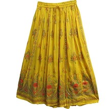 Women  Skirt  Maxi Skirts Sequin Work Long Skirts For Women Yellow - £17.00 GBP