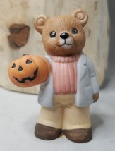 HOMCO Papa Bear Holding Pumpkin # 5209  Retired Halloween Jack O Lantern - £4.55 GBP