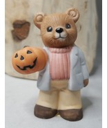 HOMCO Papa Bear Holding Pumpkin # 5209  Retired Halloween Jack O Lantern - £4.62 GBP