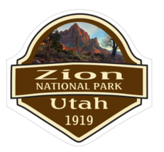 5&quot; zion national park utah 1919 bumper sticker decal usa made - £21.57 GBP