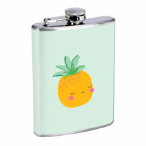 Happy Pineapple Em1 Flask 8oz Stainless Steel Hip Drinking Whiskey - £11.79 GBP