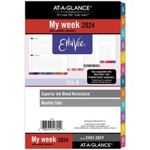 AT-A-GLANCE EttaVee 2024 Weekly/Monthly Loose-Leaf Planner Refill Size 4 - $24.74