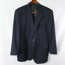 Jos A Bank 46R Navy Blue Brass Btn Wool Cashmere Blazer Suit Sport Coat ... - $49.99