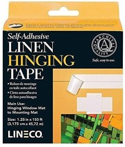 Lineco Self-Adhesive Linen Hinging Mounting Craft Tape 1.25&quot; x 150&#39;  L533-1055 - £27.22 GBP