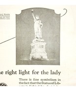 1923 General Electric Statue of Liberty Advertisement Ephemera 9 x 5.5&quot; - $26.49