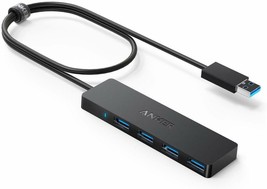 Anker 4-Port Ultra-Slim Data USB 3.0 Hub with 2ft Extended Cable for Mac Pro HDD - £22.42 GBP