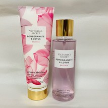 Victoria&#39;s Secret Pomegranate Lotus Fragrance Mist &amp; Body Lotion Set Balance - £23.40 GBP