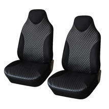 Autoyouth 2PCS Front Seat Covers Black Seat Covers Pvc Fabric Car Seat Cover Un - £83.39 GBP