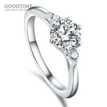 Luxury 100% 925 Sterling Silver Ring Filling Zirconia Rhinestone Wedding Rings F - £18.37 GBP