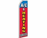 A/C &amp; Heating Service Red/Blue Swooper Super Feather Advertising Flag - $24.88
