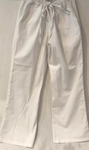 Angel Scrub pants Sz L, NEW, white, Made in USA Drawstring Medical Dental B71 - £11.68 GBP