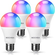 Mochiba Smart Wifi Led Light Bulbs A19 E26 10W 900Lm (80W Equivalent) 4-Pack - £31.44 GBP