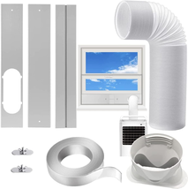 Portable AC Window Kit with 5.1” Exhaust Hose for Sliding Window, Adjustable Air - £27.45 GBP
