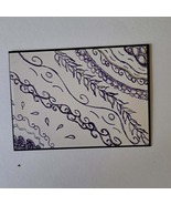 ACEO Original Ink Sketch Purple Lace - $6.00