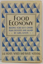Food Economy Recipes for Left-Overs Plain Desserts and Salads - $4.25