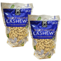 2 Packs  Whole Natural Cashews Member&#39;s Mark 26 Oz Each - £28.29 GBP