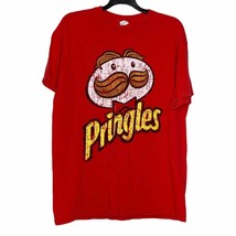 Anvil Pringles T-Shirt Size Large Red Graphic Mens Unisex 100% Cotton - £15.81 GBP