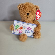 Ty Beanie Baby You Did It Bear 5&quot; Plush 2006 Brown Bear - $13.95