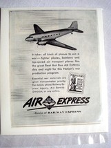 1942 Ad Air Express, Division of Railway Express For Victory Buy U.S. Wa... - £6.38 GBP