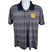 Notre Dame Fighting Irish Polo Golf Shirt Size M Pro Edge Gray - £13.94 GBP