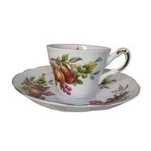 Regency Demitasse Small Cup and Saucer Bone China England Fruit 1950s - 60s - £27.54 GBP