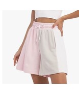 new adidas COLOR BLOCK BOYFRIEND SHORTS women sz XS or M pink gray fashi... - €21,29 EUR
