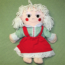 17&quot; 1990 Doll Santa&#39;s Family Vintage Avon Stuffed Christmas Plush Girl Red Green - £12.94 GBP