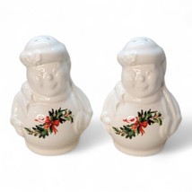 Pfaltzgraff Christmas Heritage Snowman Snowwoman Salt and Pepper Shakers - USA - £7.00 GBP