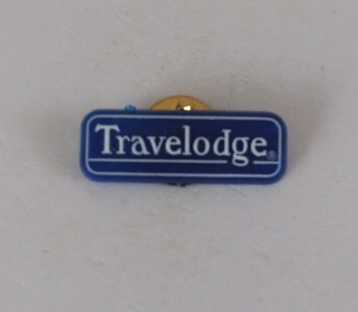 Vintage Travelodge Blue &amp; White Plastic Lapel Hat Pin - $7.43