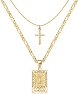 Gold Layered Initial (I) Cross Necklace - £25.52 GBP