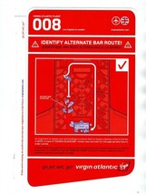 Virgin Atlantic Flight 008 Los Angeles to London Identify Alternate Bar Route  - £25.28 GBP